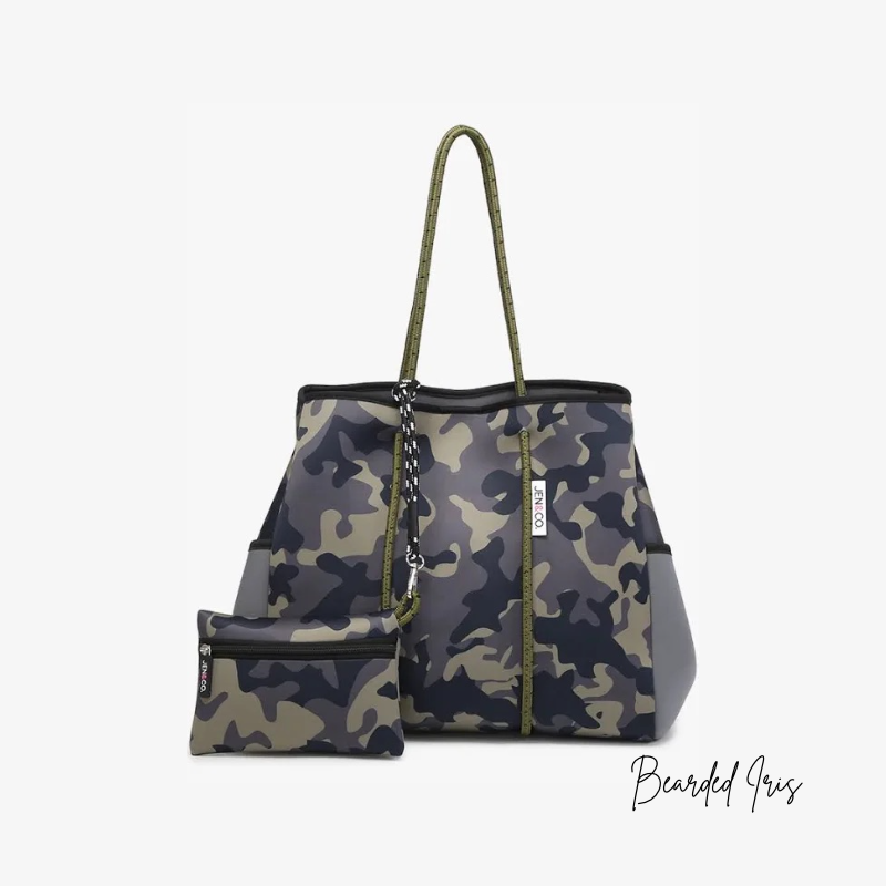 Annabella Striped Neoprene Tote