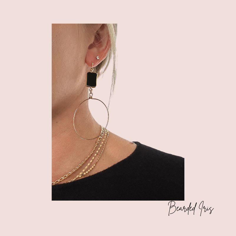 Emma Circle Drop Earrings