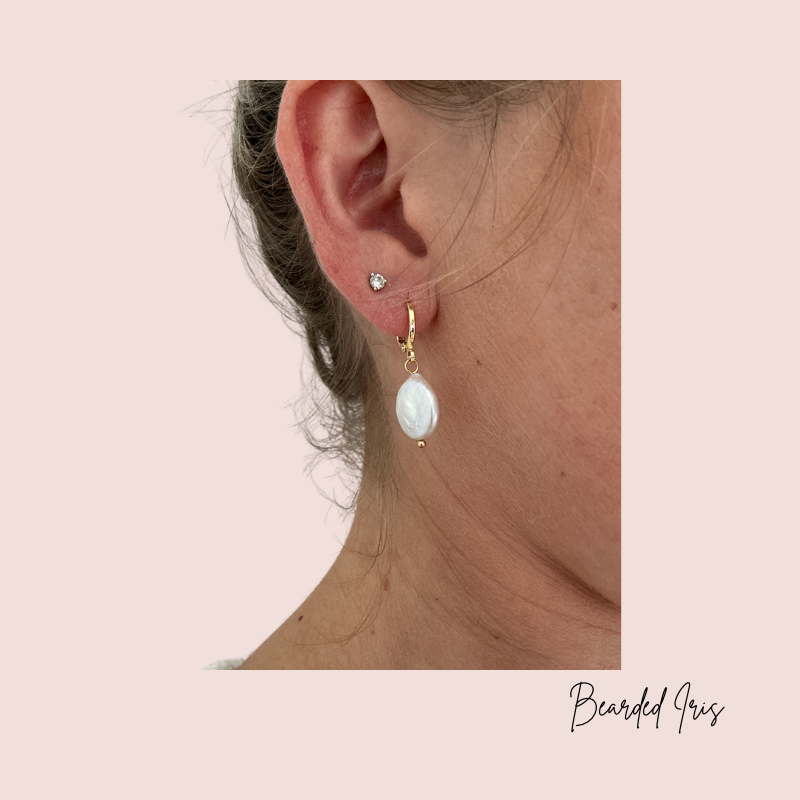 Pearl Huggie Earrings
